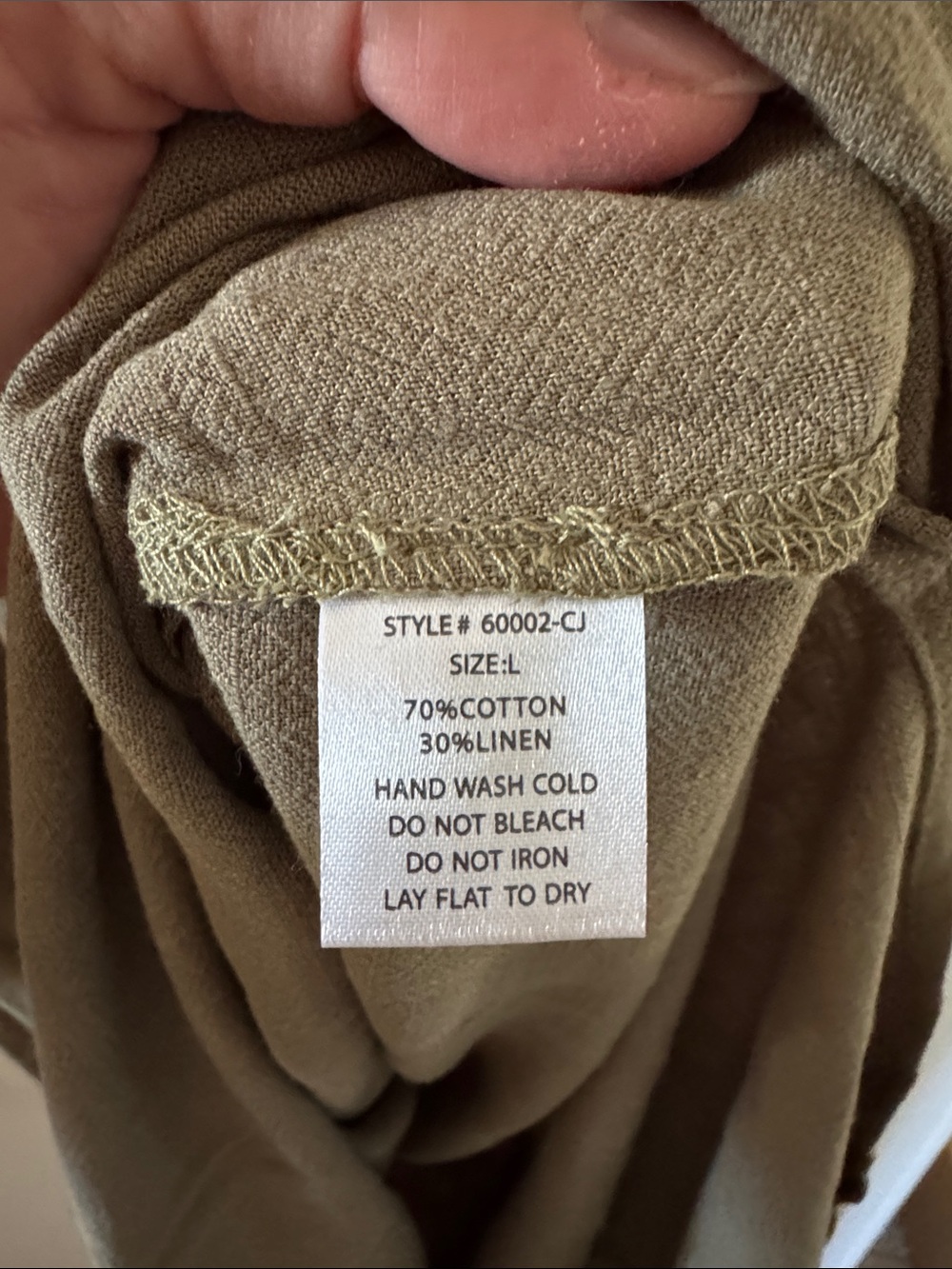 Carly Jean Los Angeles Olive Green Slip Dress - size L - Picture 4 of 5